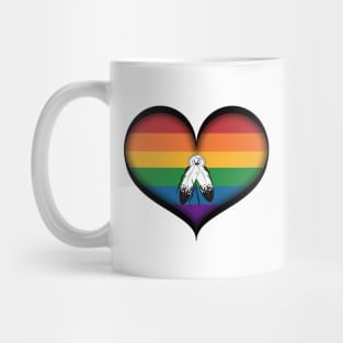 Large Vector Heart in Two Spirit Pride Flag Mug